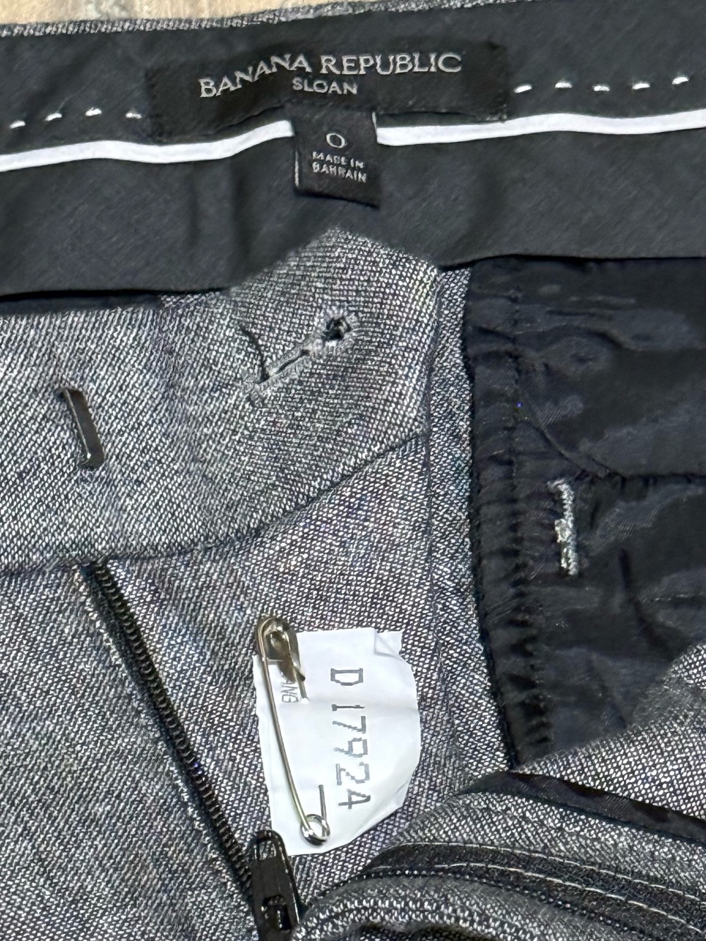 Banana Republic Sloan Gray Slim Ankle Pants Tailored Trousers Size 0 - Picture 12 of 16